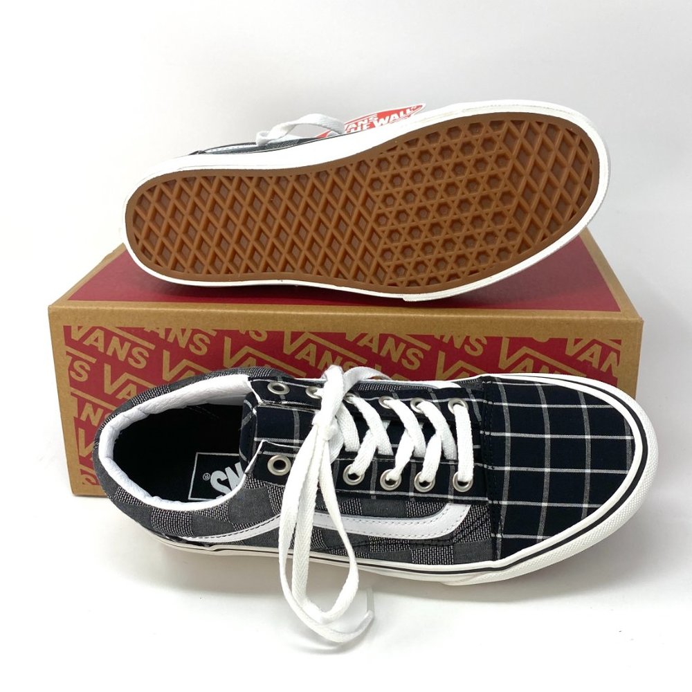 VANS Old Skool Platform Woven Check Black Gray Shoes Women's Size VN0A3B3U1AW - Picture 4 of 10